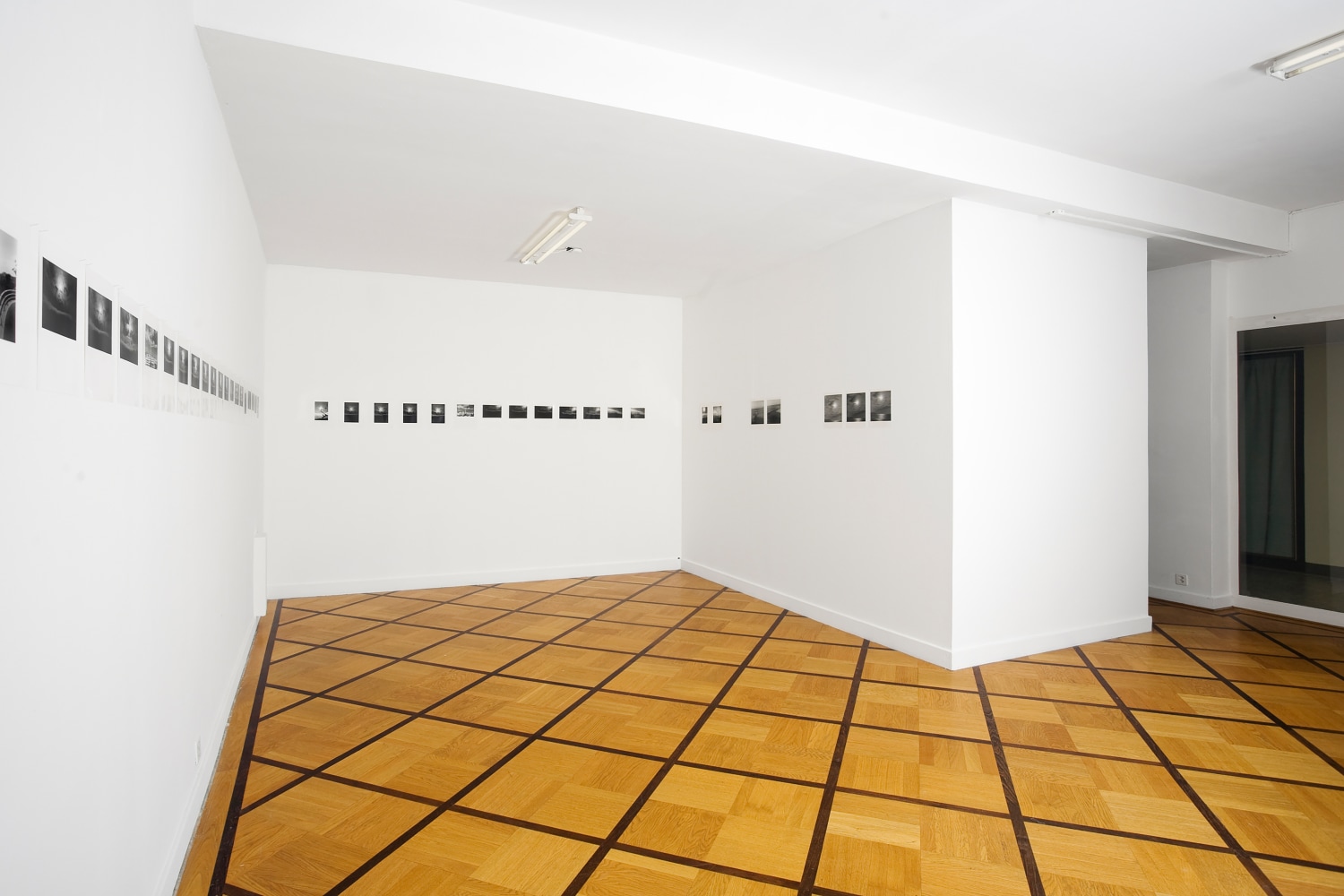 Installation view of wall works by Trisha Donnelly