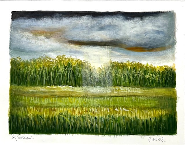 Argentina 

2023

Acrylic on paper

Sheet 24 x 31 cm / 9 1/2 x 12 1/4 in

Frame 29.5 x 36.5 cm / 11 5/8 x 14 3/8 in

&amp;copy; Manuel Cancel