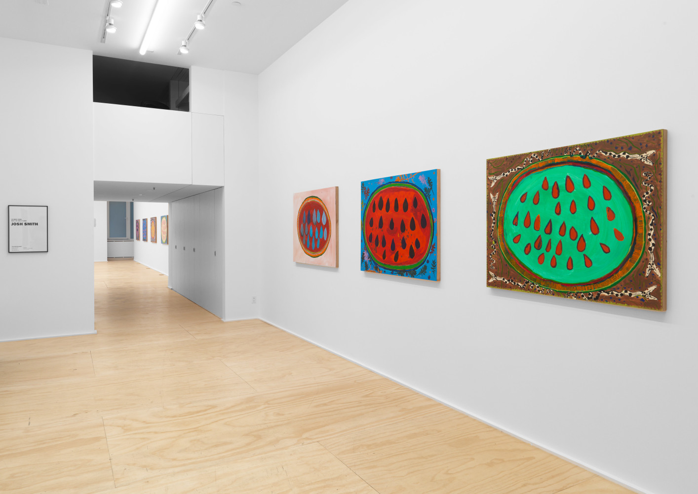 Installation view of Josh Smith paintings exhibition