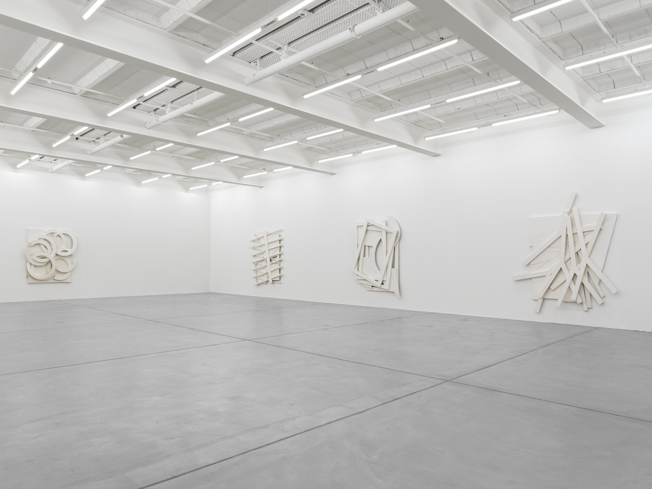Installation view of Wyatt Kahn wall reliefs