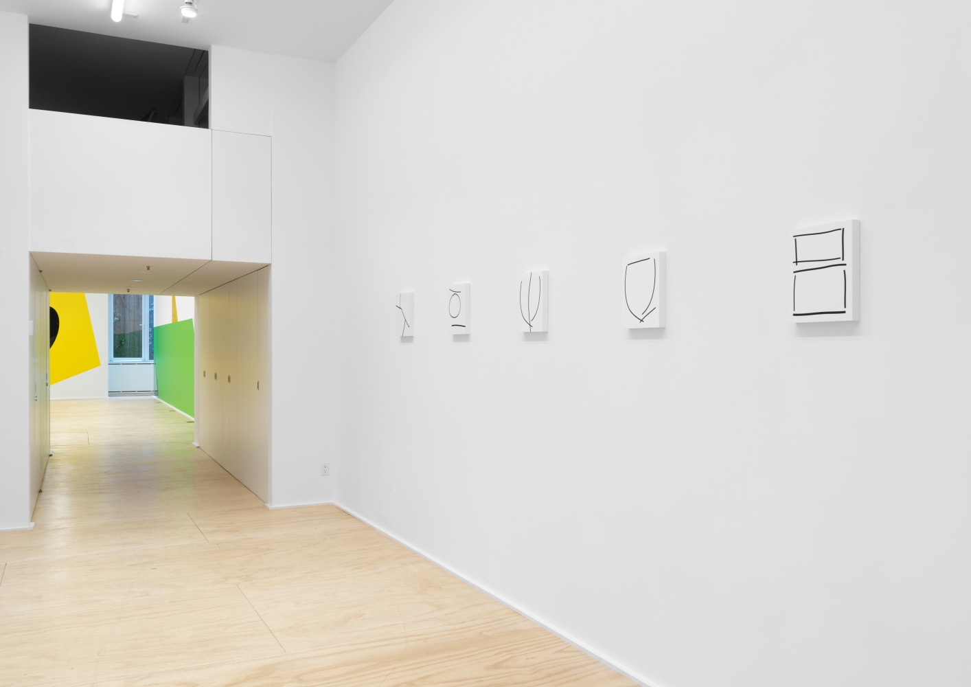 Installation view of Gerwald Rockenschaub wall painting installations and wall works