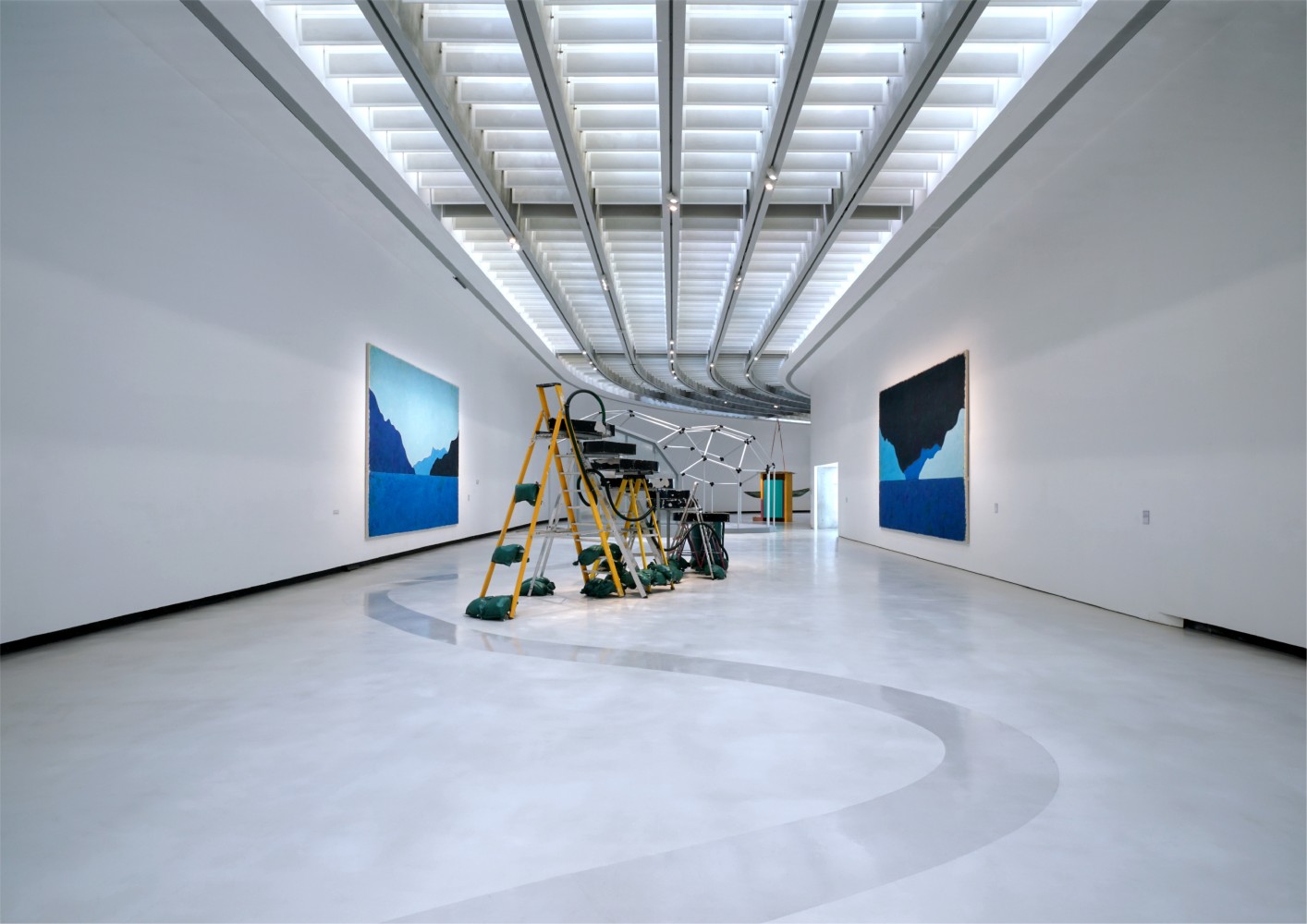 Installation view, Ugo Rondinone, Oscar Tuazon, Something in the Water, MAXXI, Rome, 2025
