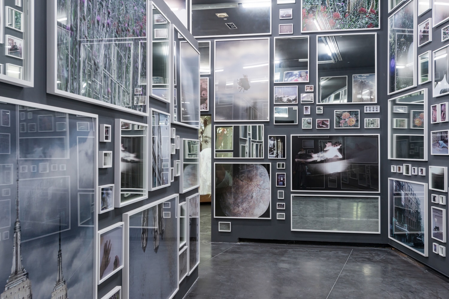Installation view of photographs by Douglas Gordon