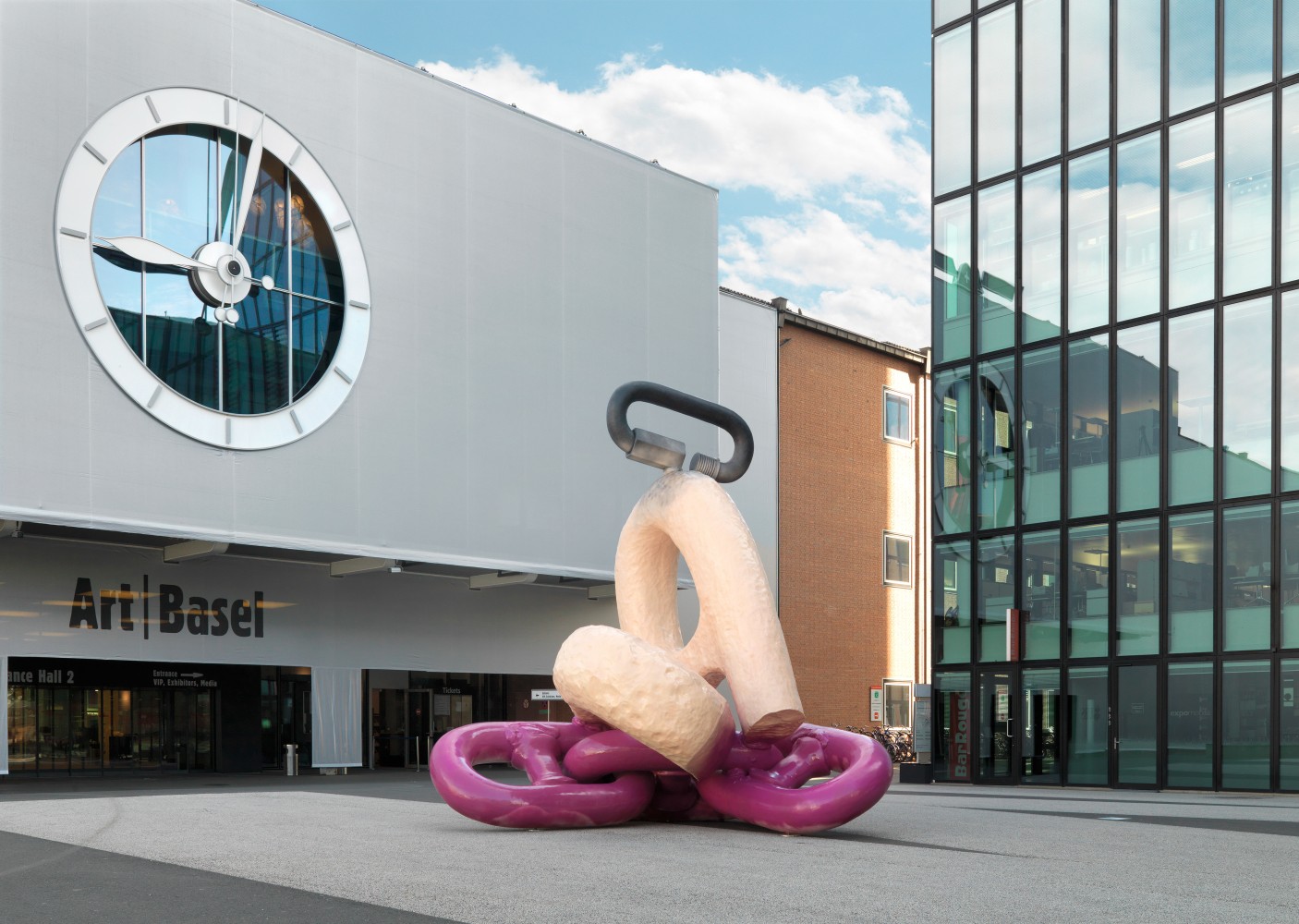 Installation view of sculpture by Mark Handforth