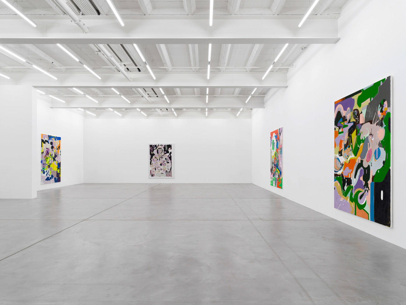 Installation view of Michael Williams paintings exhibition