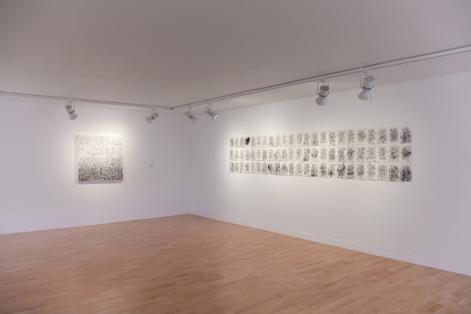 Installation view of works by Tim Rollins and K.O.S.