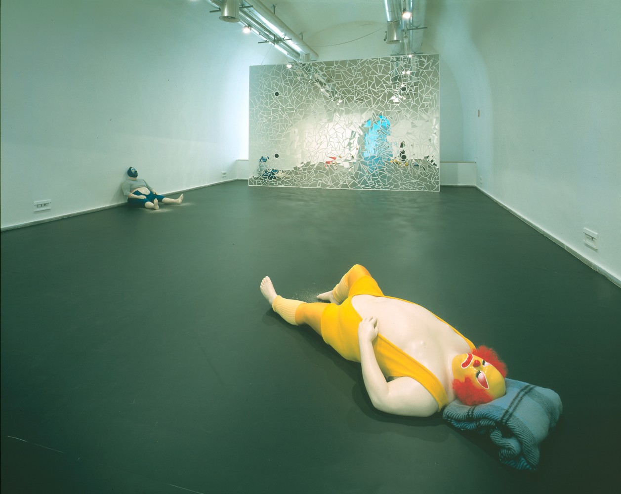 Installation view of sculptures by Ugo Rondinone