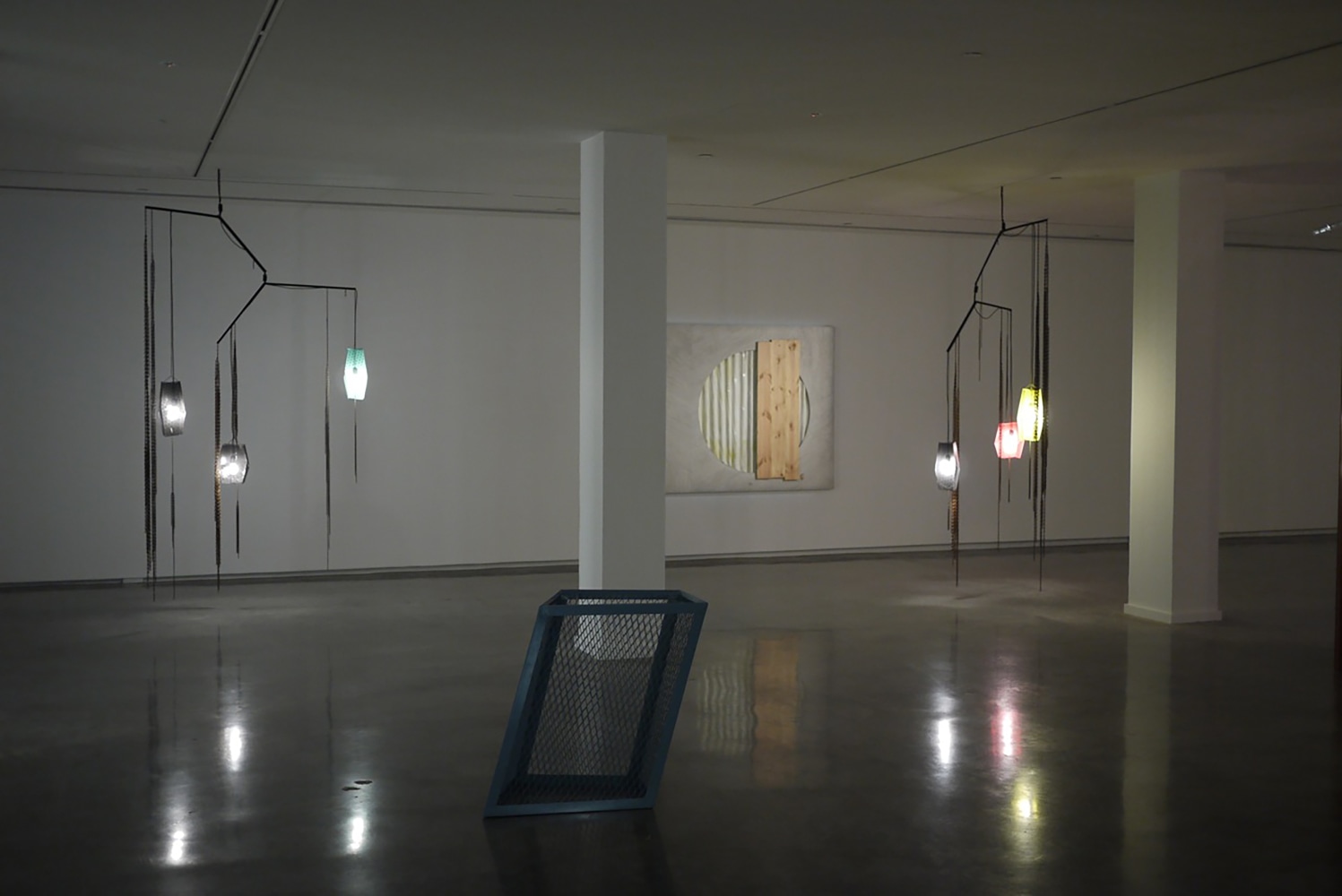 Installation view of sculptures by Martin Boyce