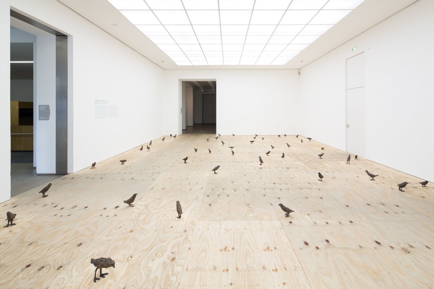 Installation view of sculptures by Ugo Rondinone