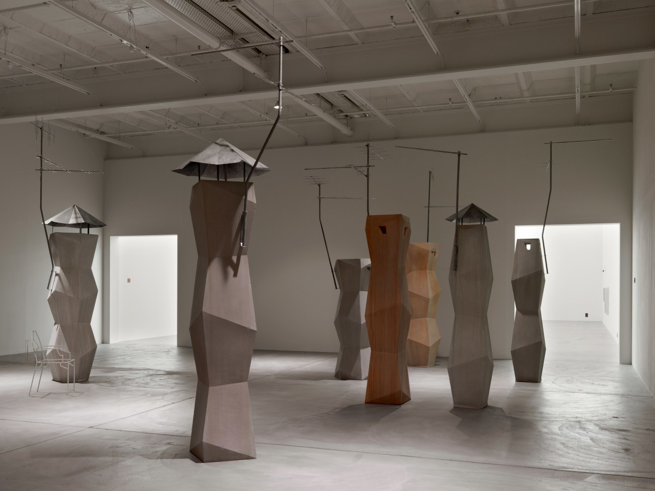 Installation view of Martin Boyce sculpture and photography exhibition