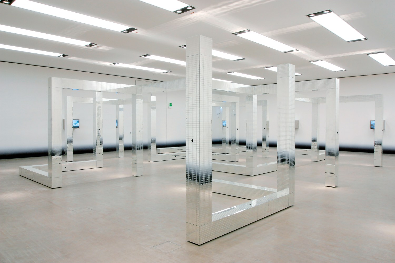 Installation view of sculptures by Ugo Rondinone