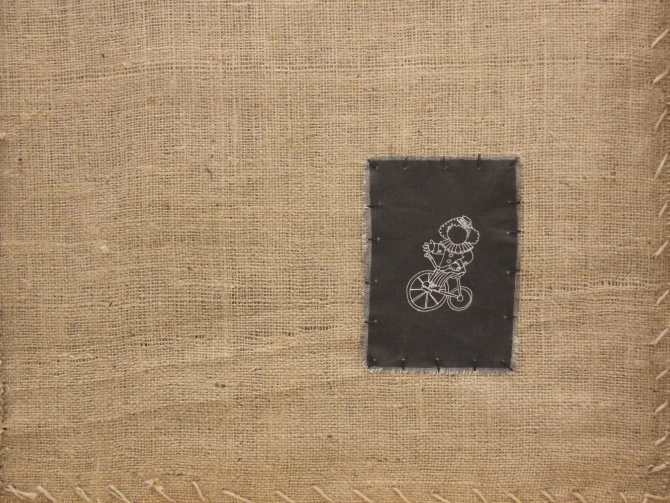 Installation view of Ugo Rondinone brick wall paintings exhibition