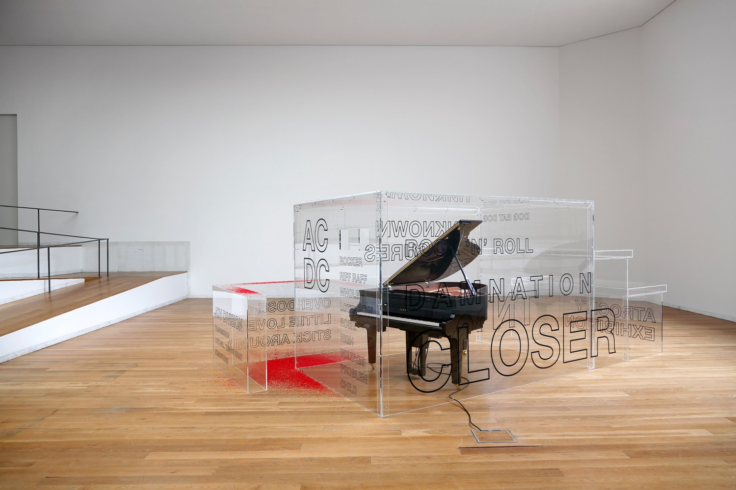 Installation view of sculptures by Liam Gillick