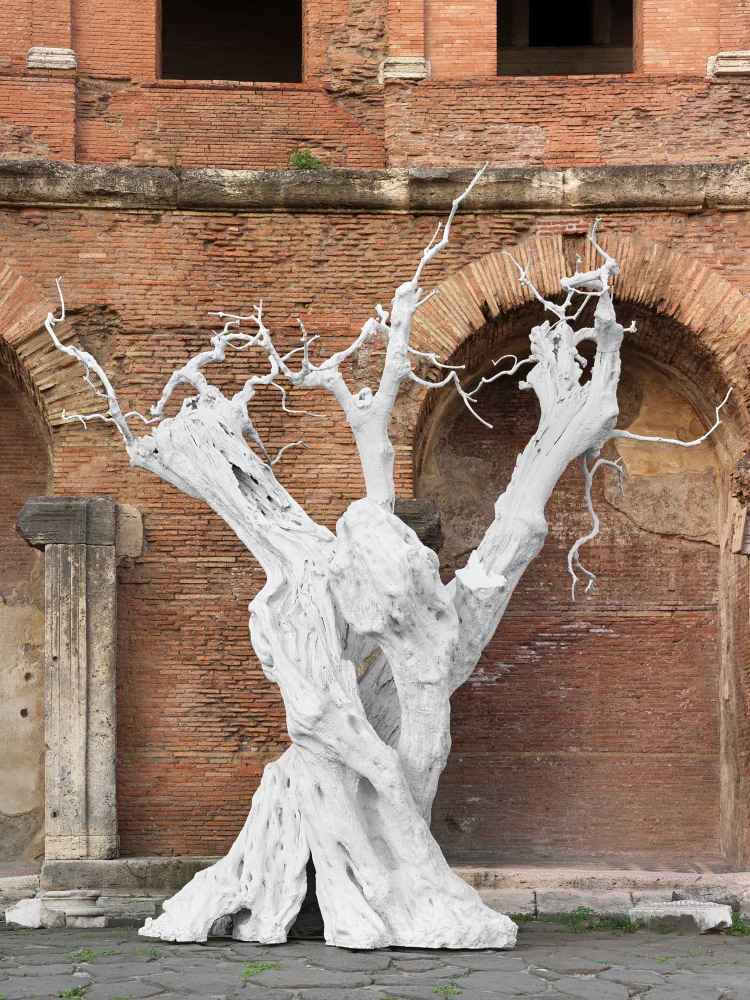 Installation view of sculptures by Ugo Rondinone