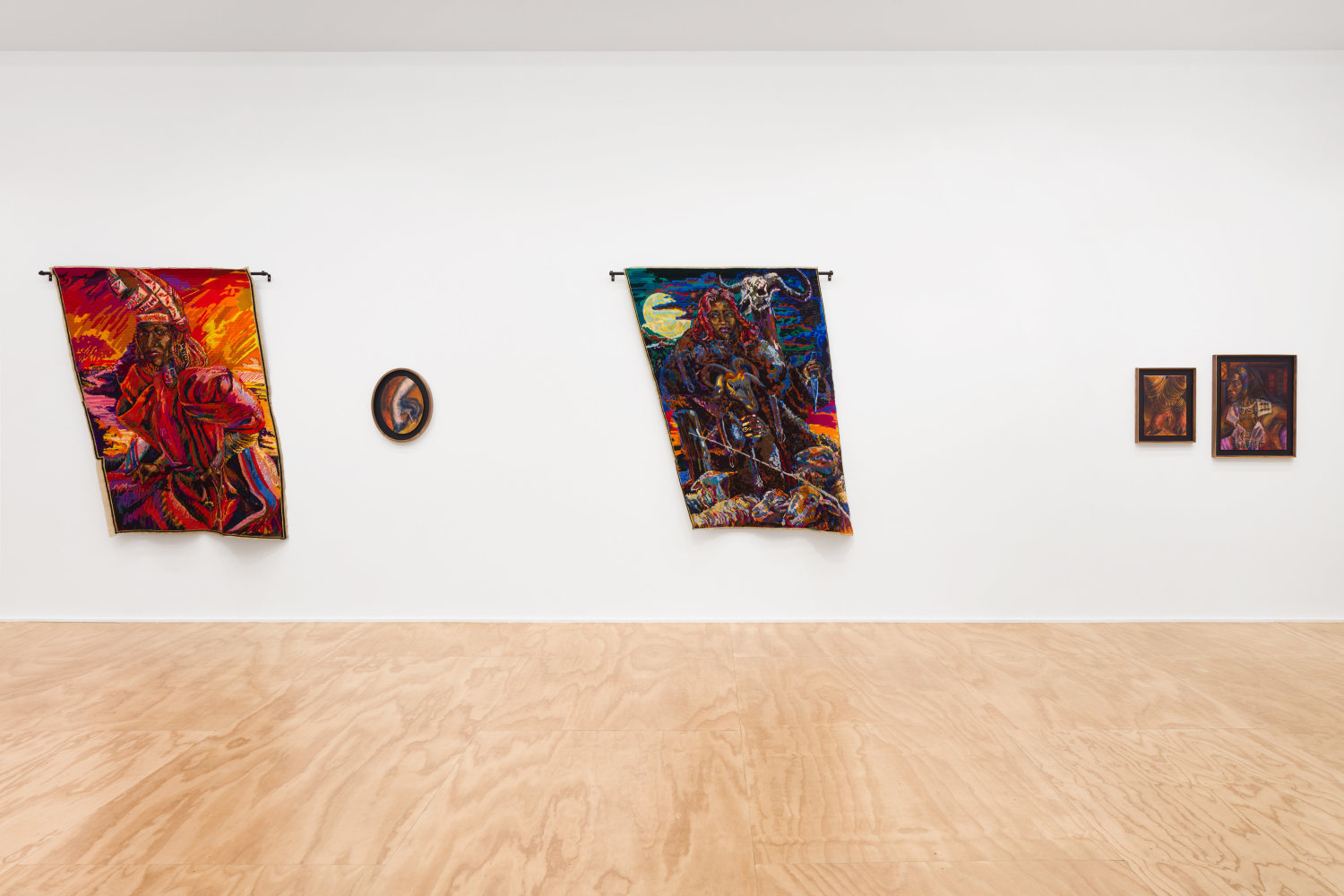 Installation view, Athi-Patra Ruga, Act One ...In Travesti ., Eva Presenhuber, New York,&amp;nbsp;2021