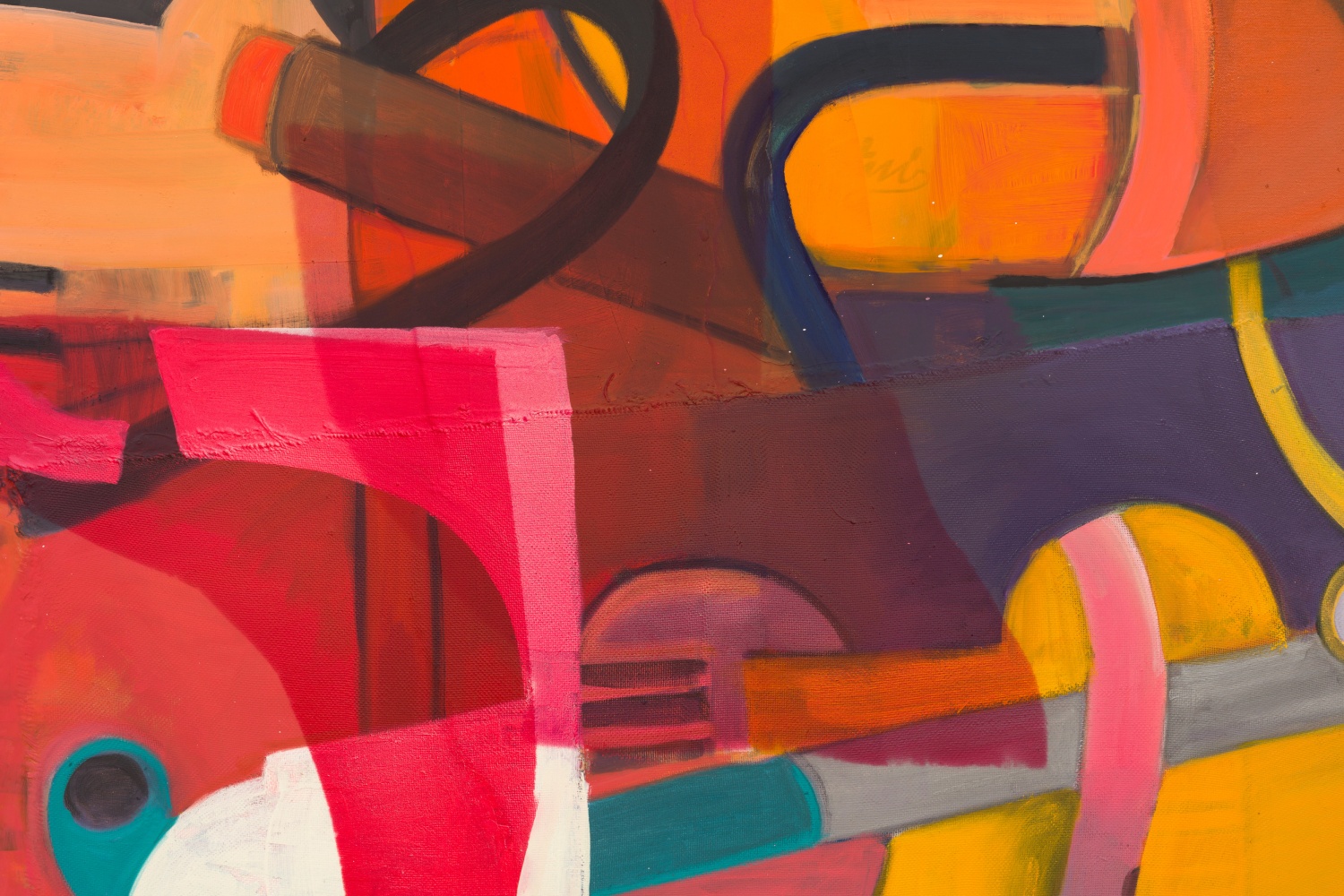 Detail of painting by Alex Hubbard