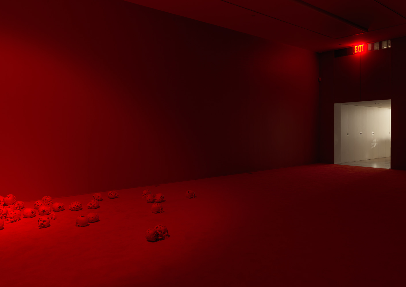 Installation view of Douglas Gordon film and installation exhibition