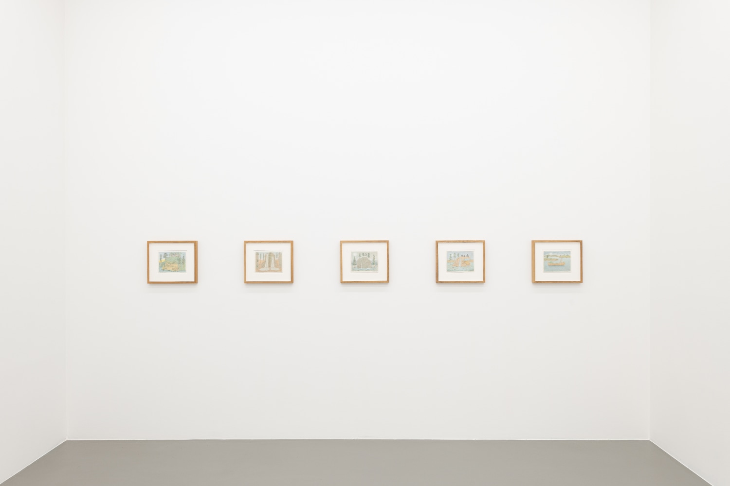 installation view of paintings and drawings by John Dilg