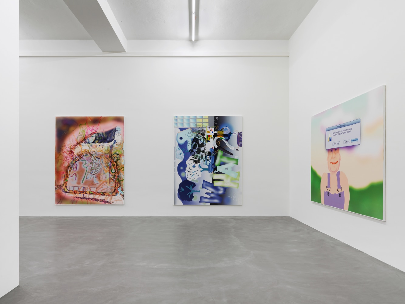 Installation view of Michael Williams paintings exhibition
