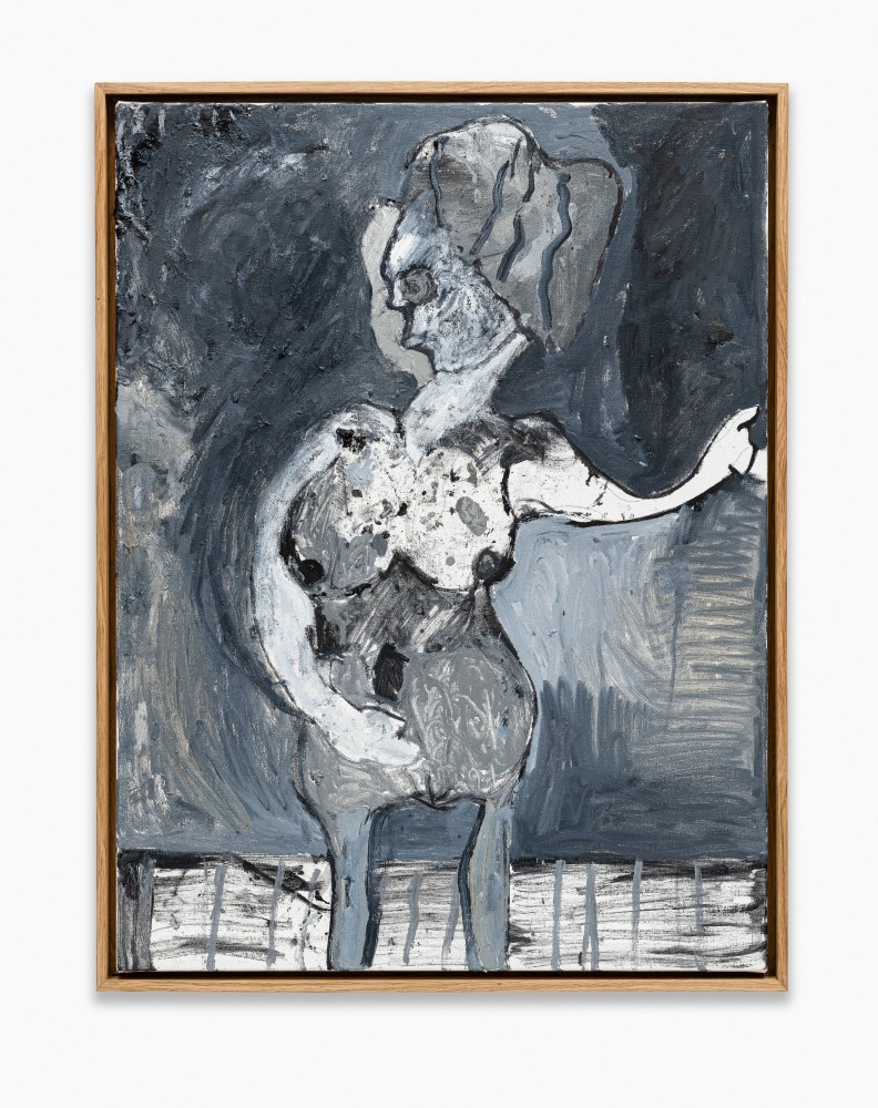 gray painting by Tobias Pils