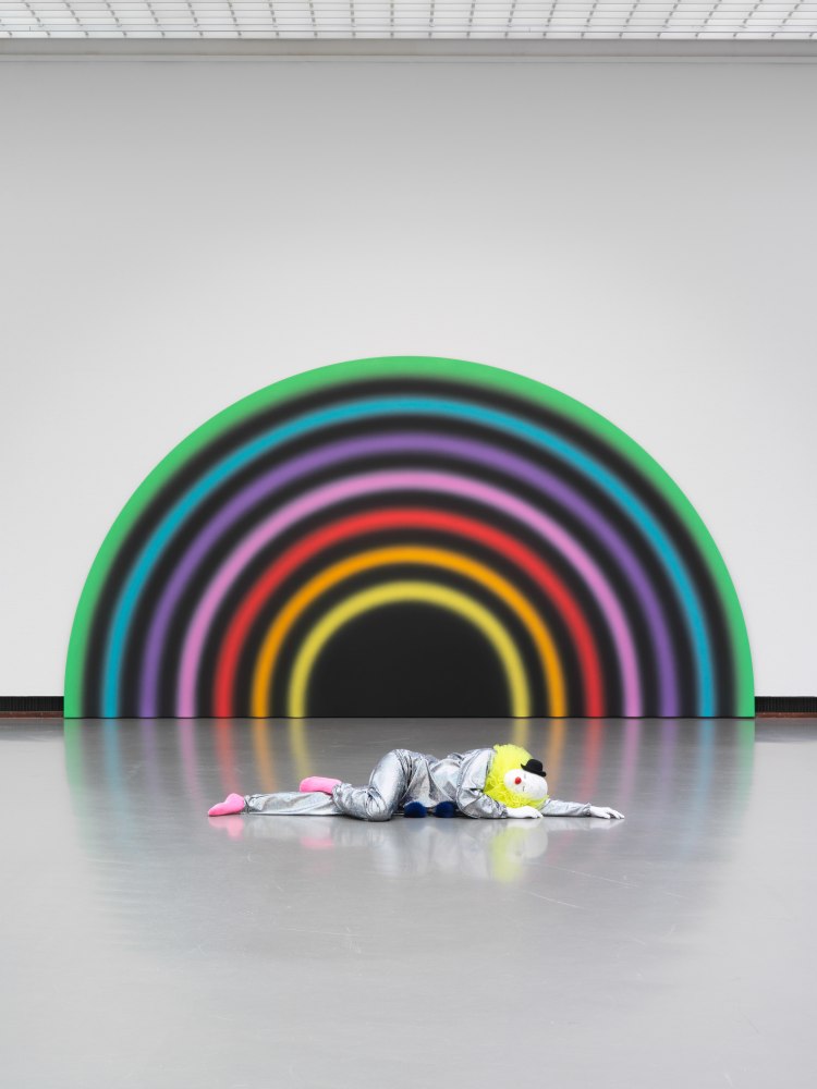 Installation view of sculptures by Ugo Rondinone