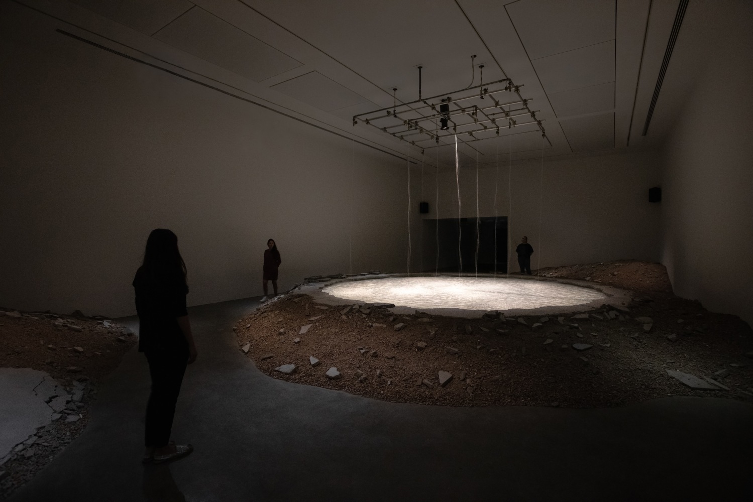 Installation view of works by Doug Aitken