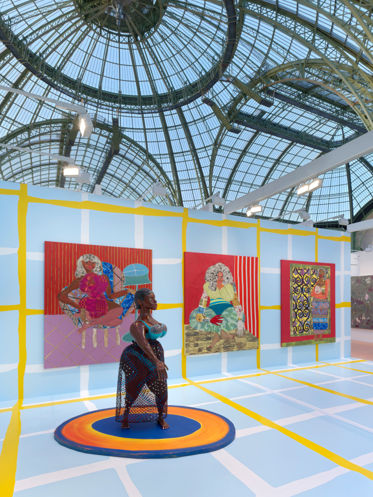 Installation view, Tschabalala Self, My House, Art Basel Paris, Grand Palais, Paris, 2024