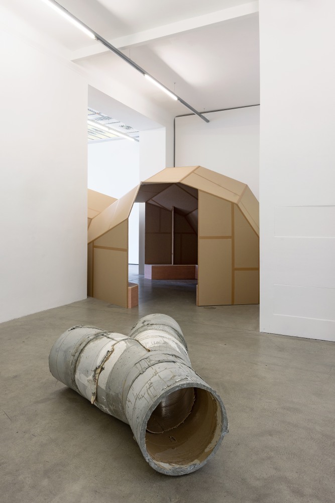 Installation view, Oscar Tuazon, Words for Water, FJK3, Vienna, 2024