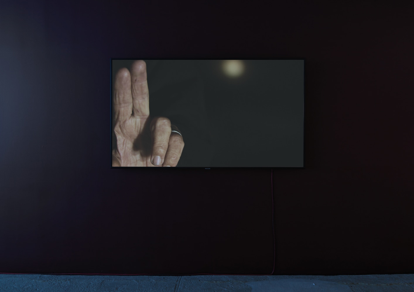 Installation view of Douglas Gordon film and installation exhibition