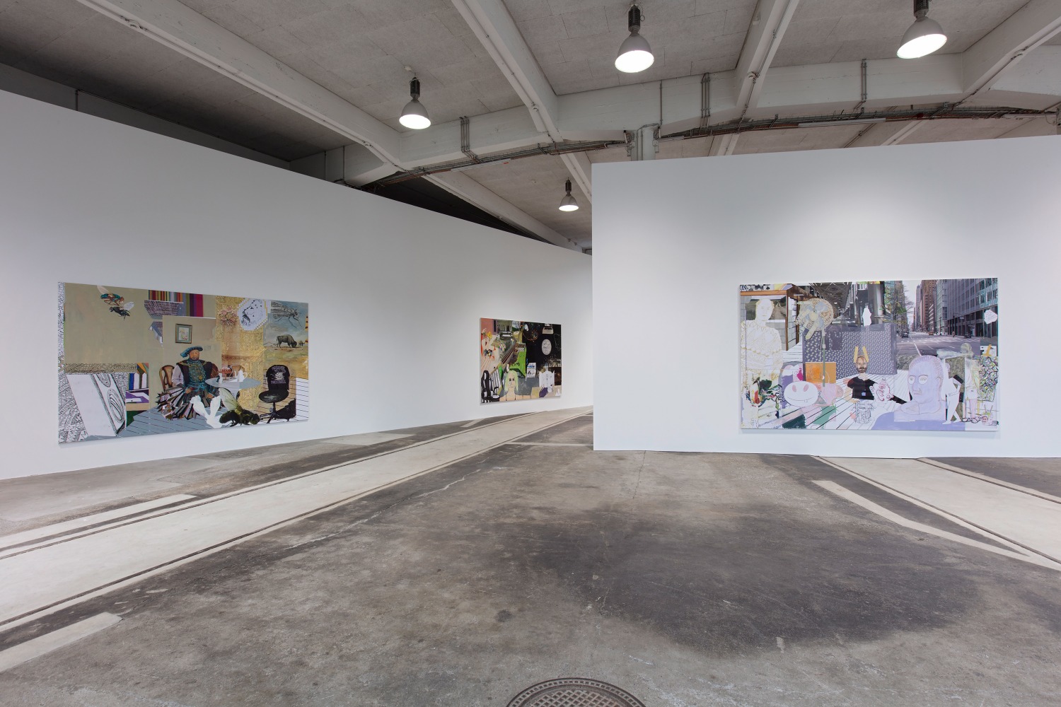 Installation view of paintings by Michael Williams