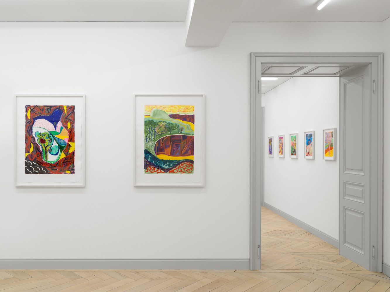 Exhibition View, Shara Hughes,&amp;nbsp;Day by Day by Day, Galerie Eva Presenhuber, Zurich, CH