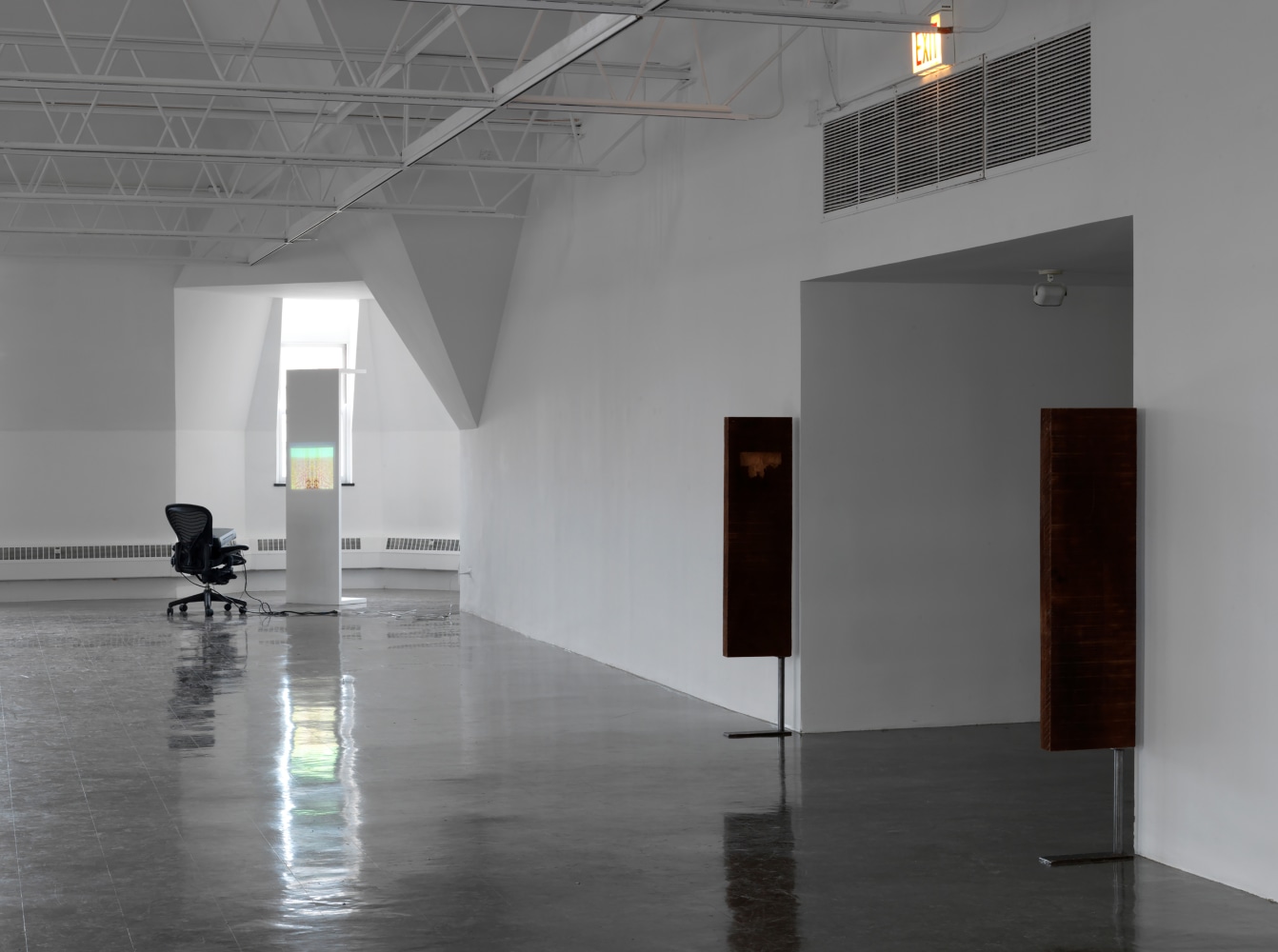 Installation view of works by Trisha Donnelly