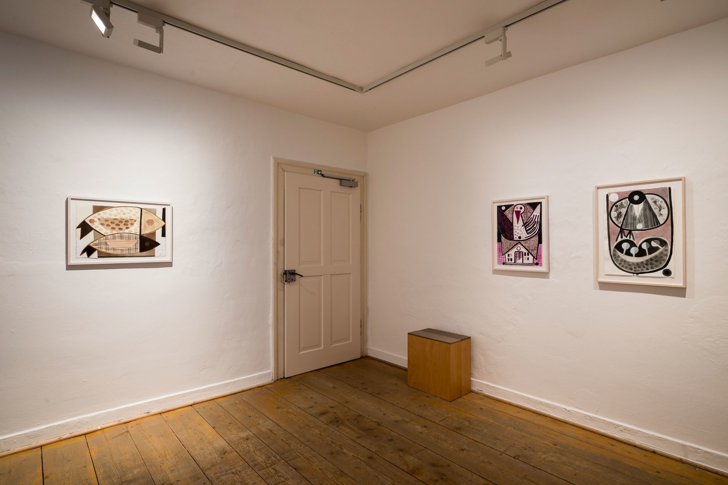 Installlation view, Austin Eddy, Vogel, Fisch und Farbe, Museum Penzberg &amp;ndash; Sammlung Campendonk, Penzberg, 2025