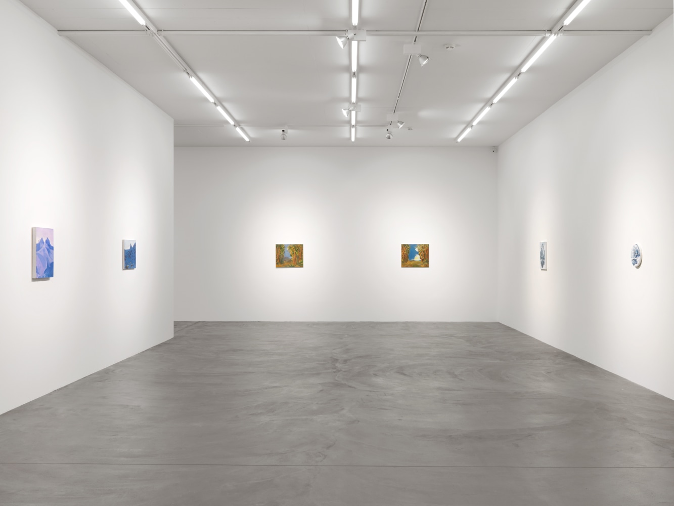 Installation view of Karen Kilimnik paintings exhibition