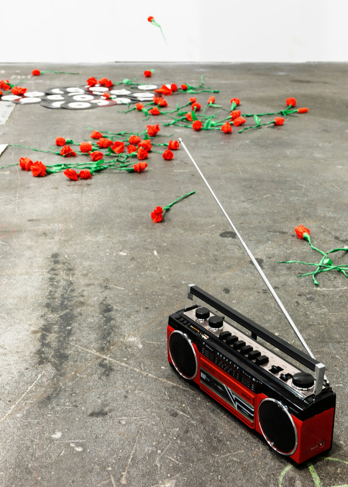 Installation view, Karen Kilimnik,&amp;nbsp;The Joker Episode of The Avengers, Art Basel Unlimited, Basel, 2024