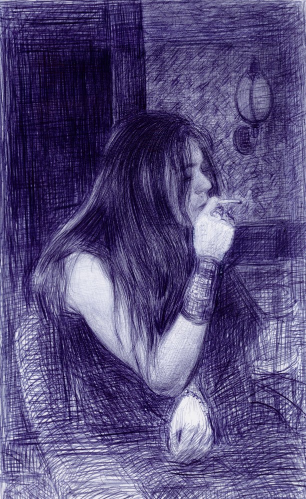 Pen drawing by Steven Shearer