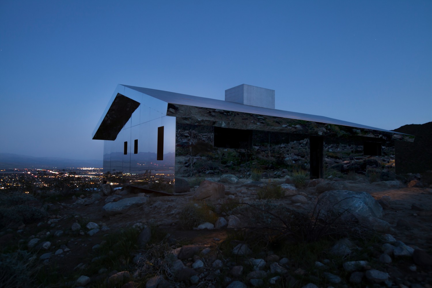 Installation view of living art installation by Doug Aitken