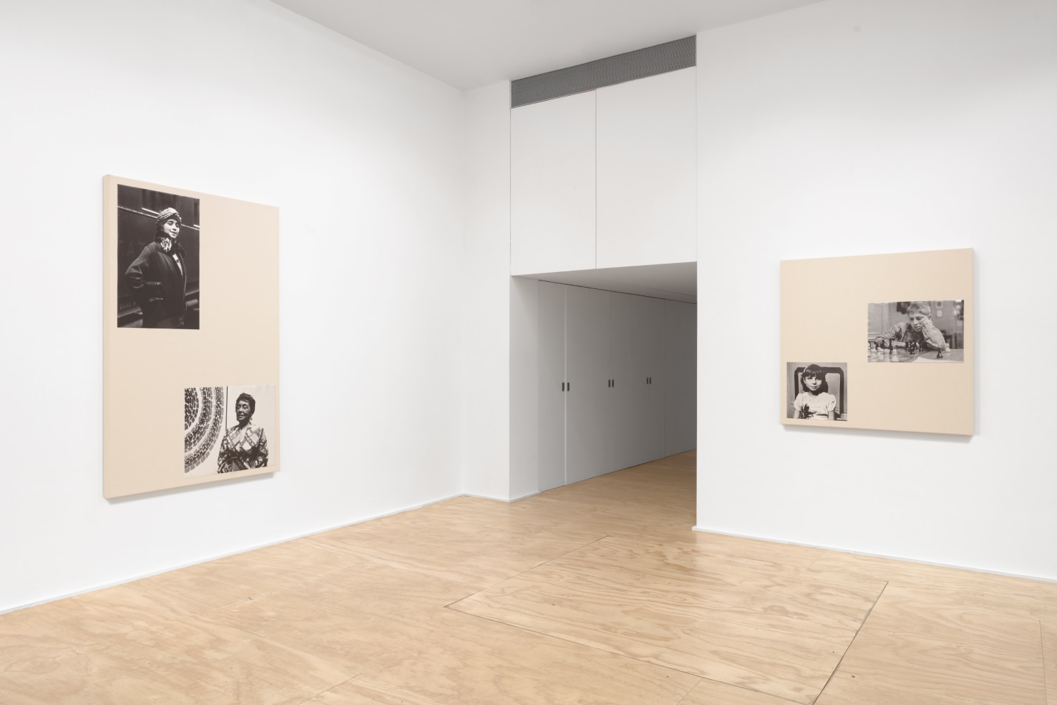 Installation view of sculptures and wall works by Sarah Ortmeyer