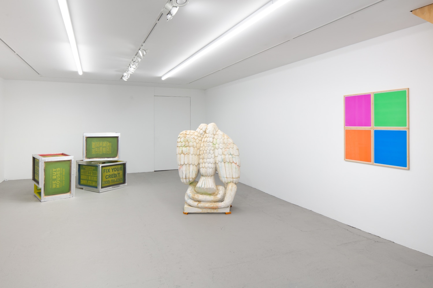 installation view of works by various artists