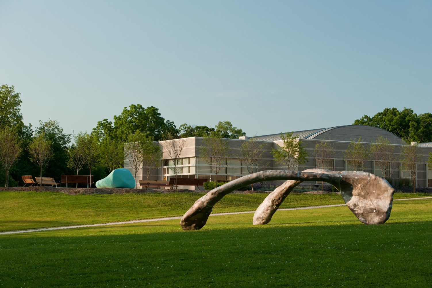 Installation view of sculptures by Mark Handforth