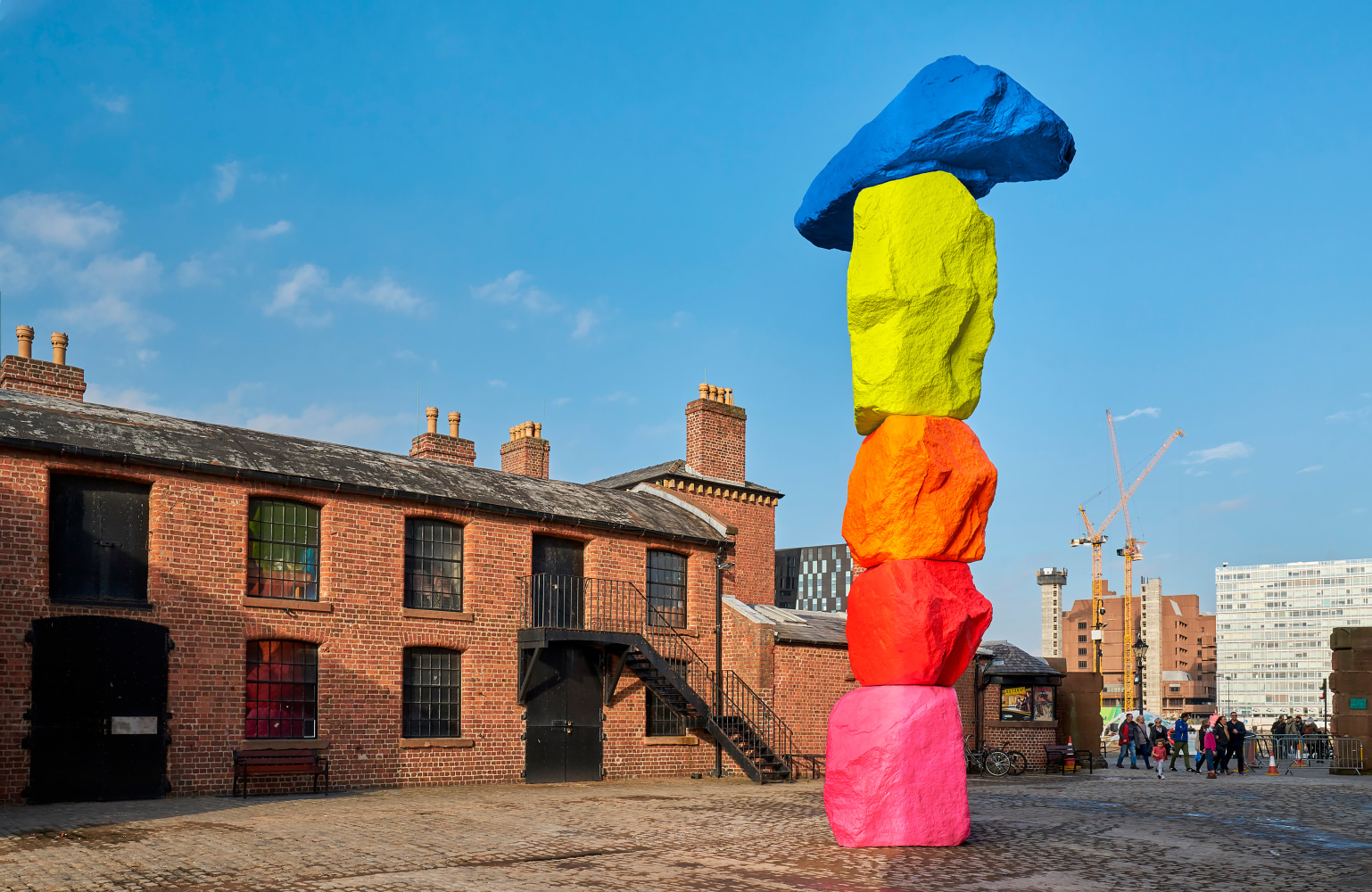 Installation view of sculpture by Ugo Rondinone