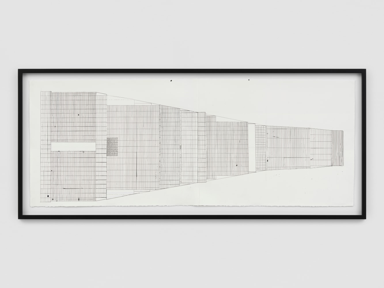 Untitled

2024

Pencil, ink, whiteout on paper

Sheet 57 x 146 cm / 22 1/2 x 57 1/2 in

Frame 67.5 x 156.5 x 4 cm / 26 5/8 x 61 5/8 x 1 5/8 in

&amp;copy; Matias Faldbakken