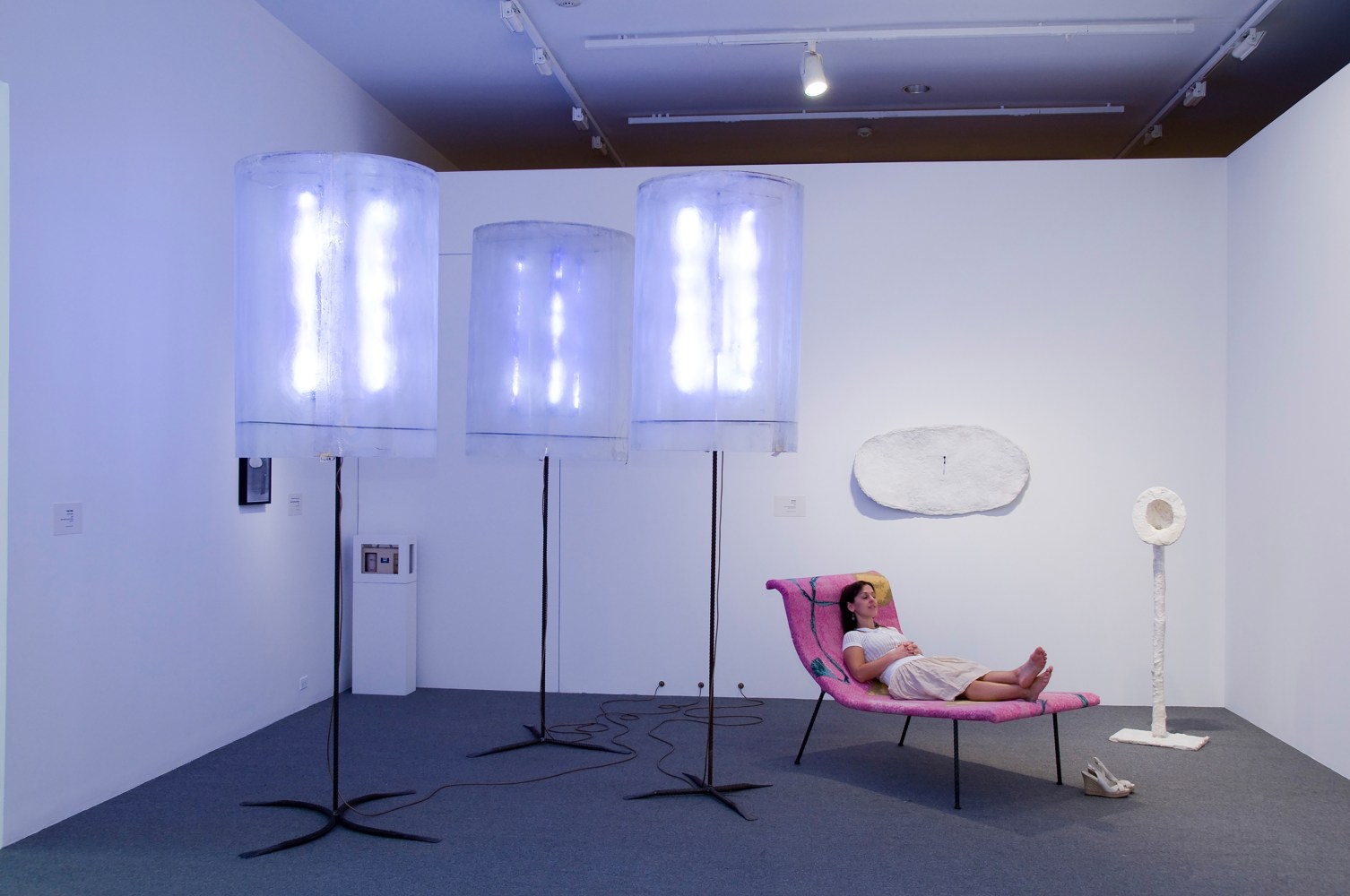 Installation view of works by Franz West