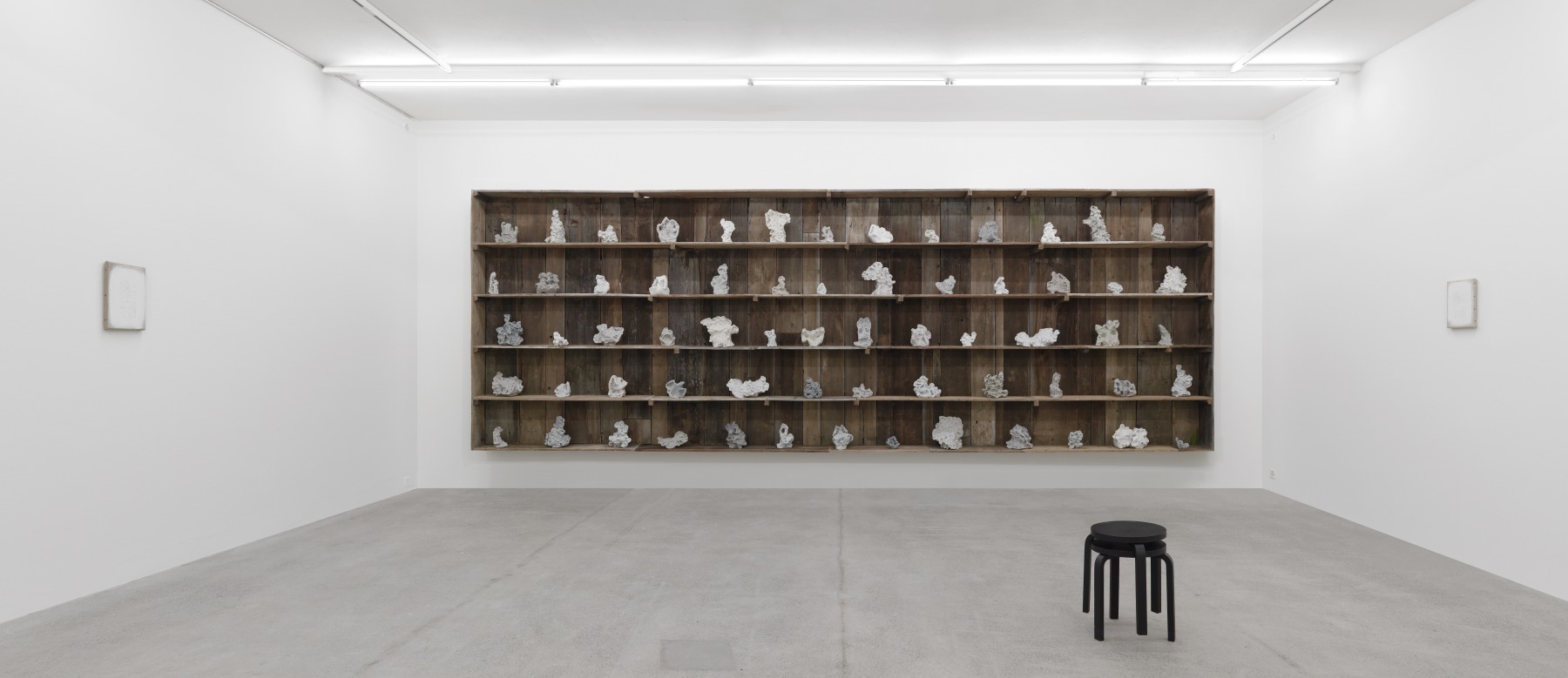 Installation view of Ugo Rondinone Scholar Rock sculptures