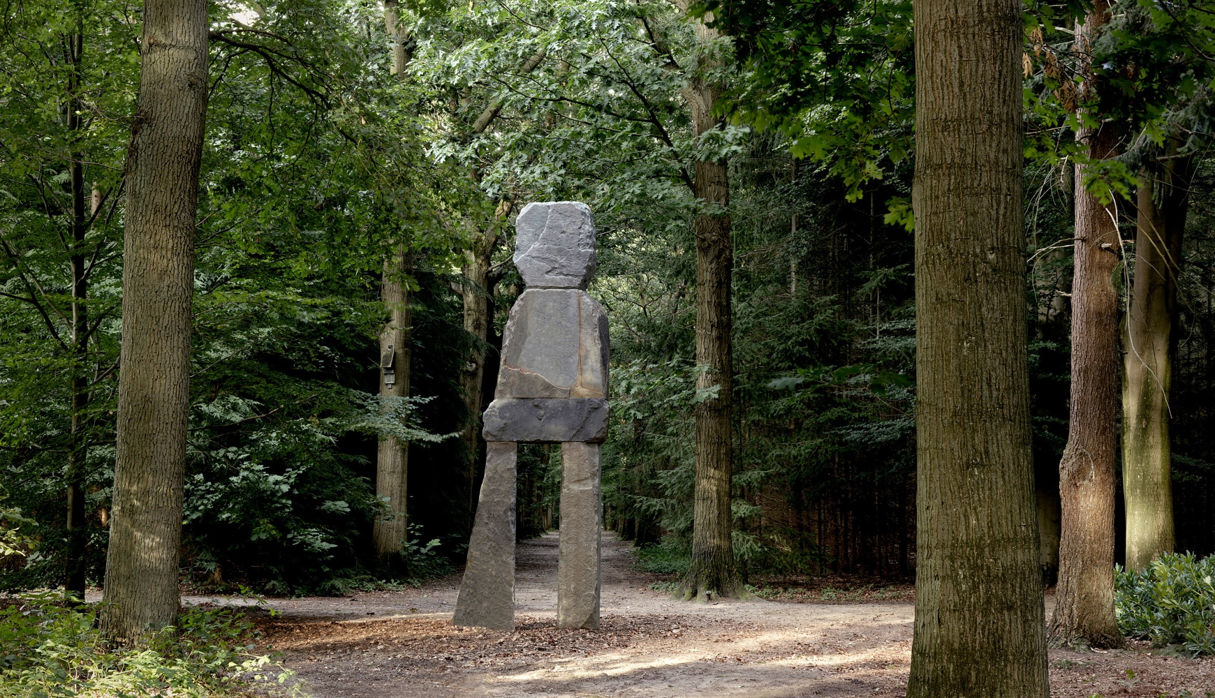 Installation view of sculpture by Ugo Rondinone