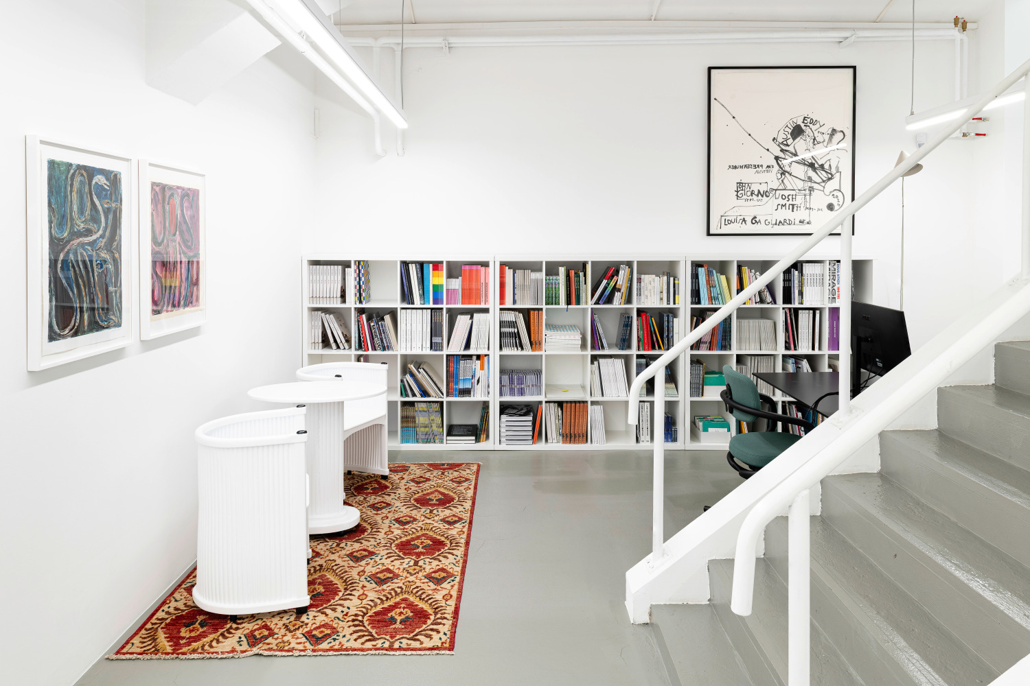 Installation view, Zeichnungen und Drucke / Drawings and Prints, Galerie Eva Presenhuber, Vienna, 2025