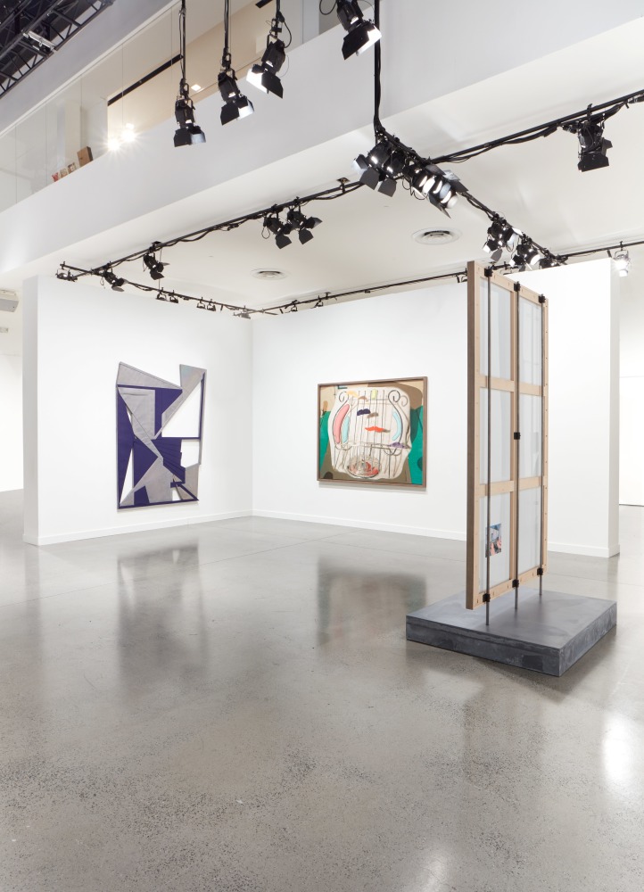 installation view of works by Lucas Blalock and Wyatt Kahn