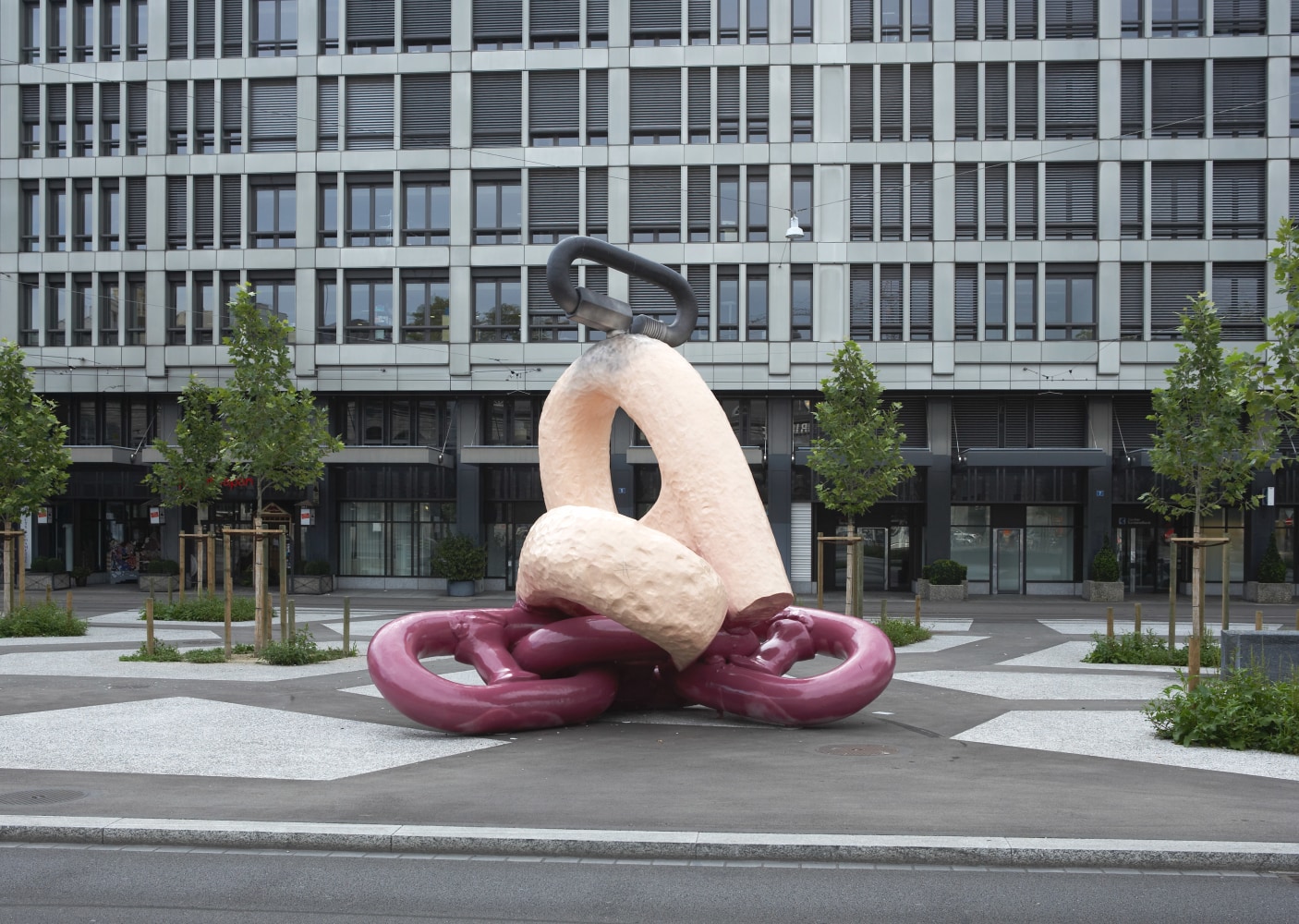 Installation view of sculpture by Mark Handforth