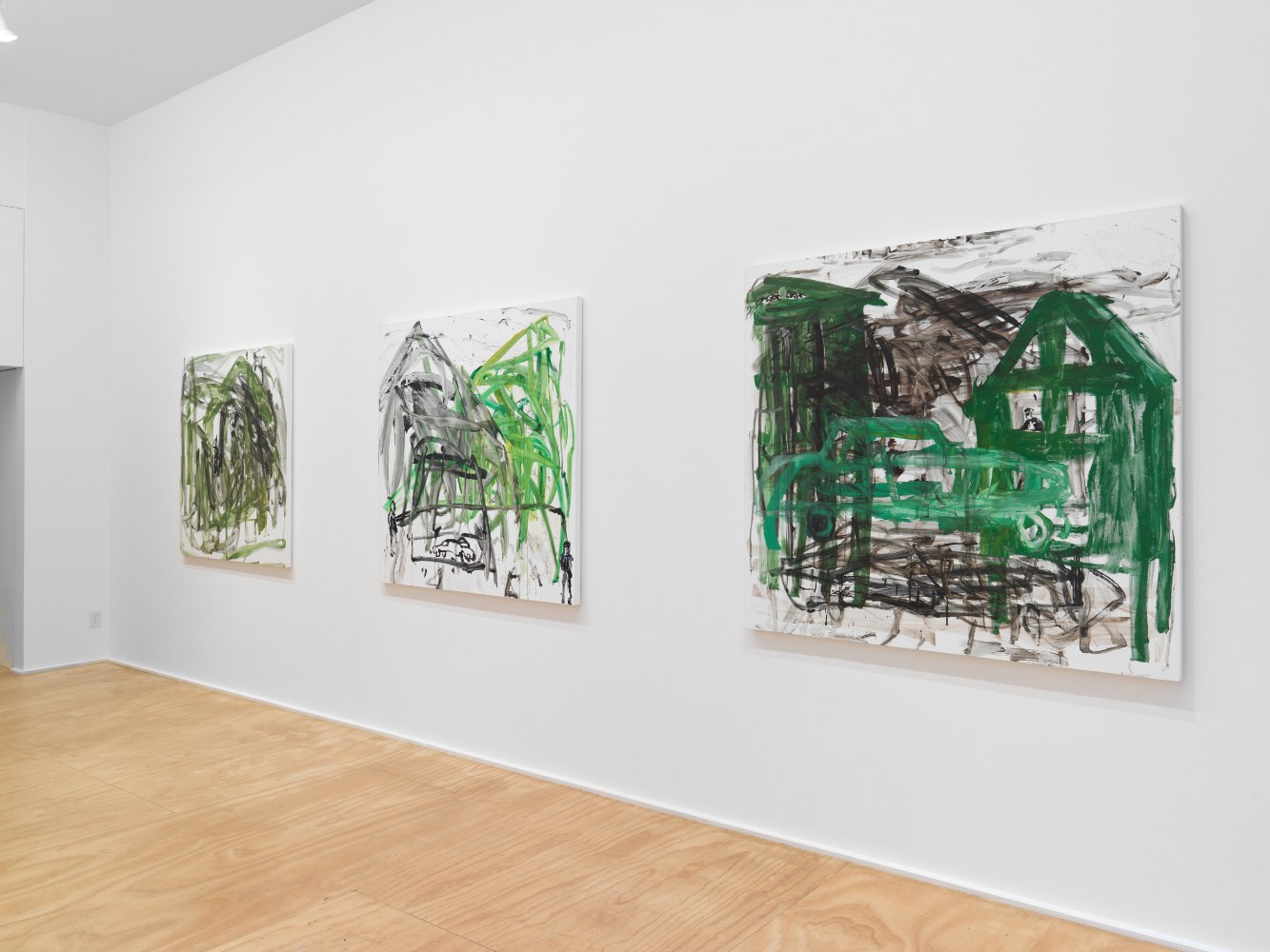 installation view of paintings by David Deutsch