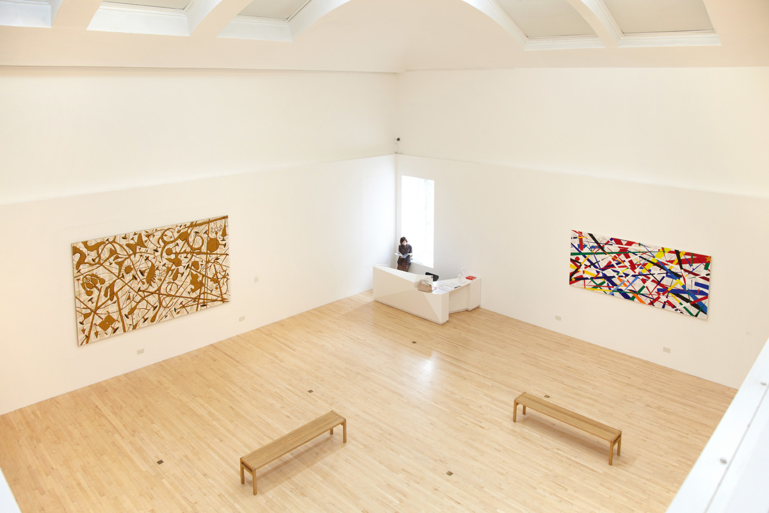 Installation view of works by Tim Rollins and K.O.S.